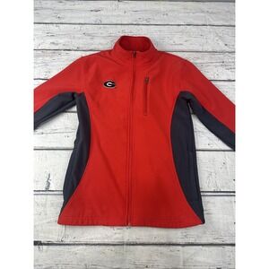 Georgia Bulldogs Jacket Mens Small Red & Gray Knights Apparel UGA Full Zip